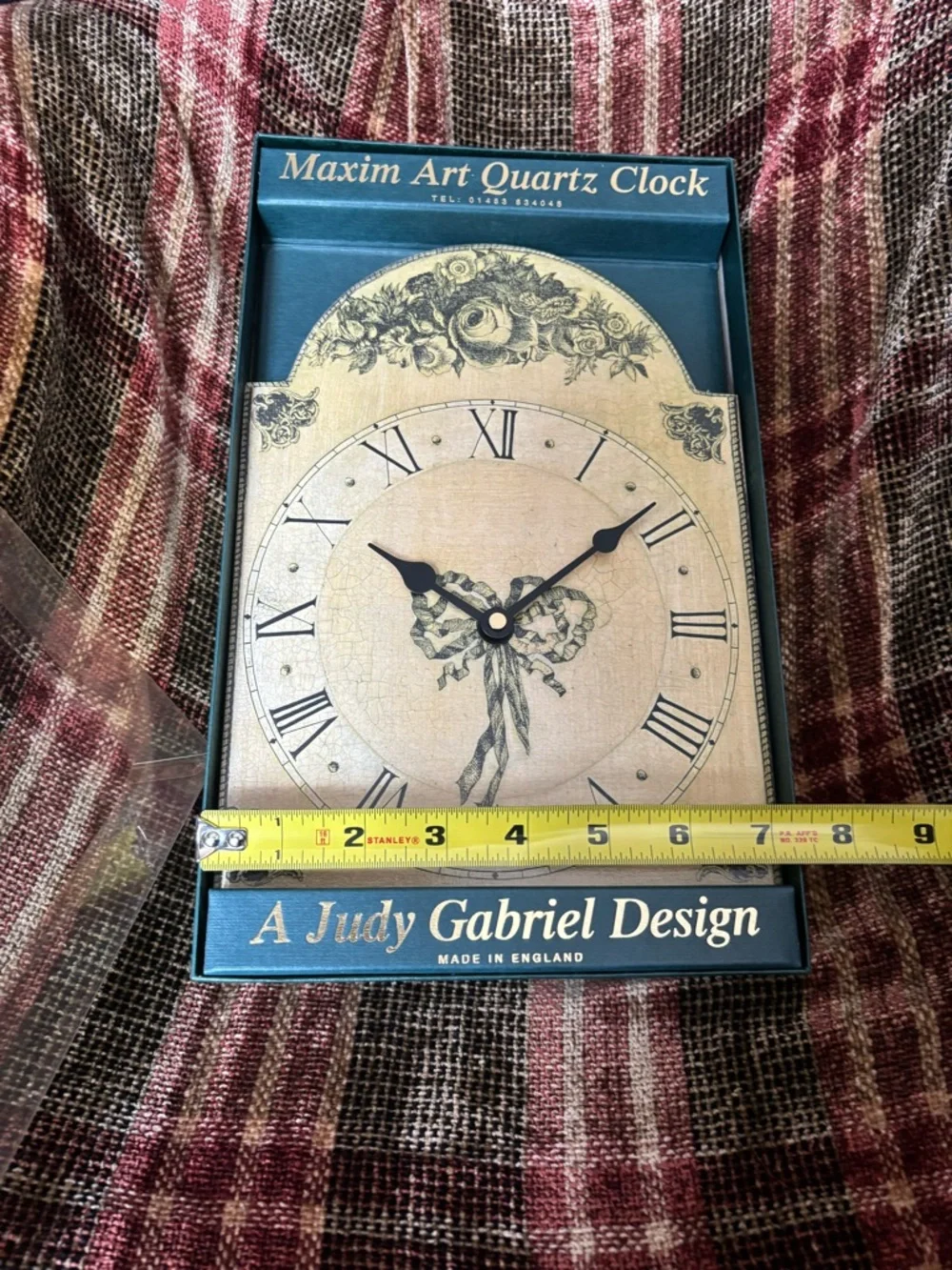 Vintage NIB Maxim Art Judy Gabriel Wall Clock Decor Pristine condition